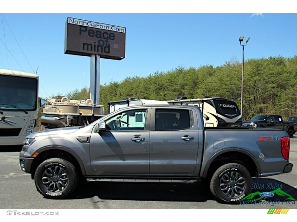 2023 Ranger Lariat SuperCrew 4x4 - Carbonized Gray Metallic / Medium Stone photo #2