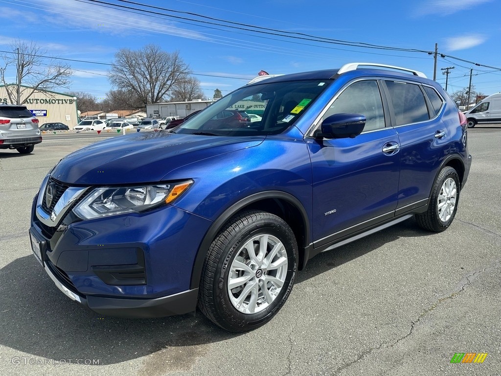 Caspian Blue 2018 Nissan Rogue SV AWD Hybrid Exterior Photo #145842244
