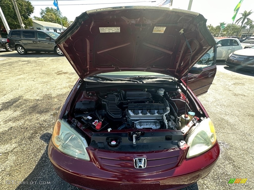 2003 Civic LX Sedan - Radiant Ruby Pearl / Ivory photo #9