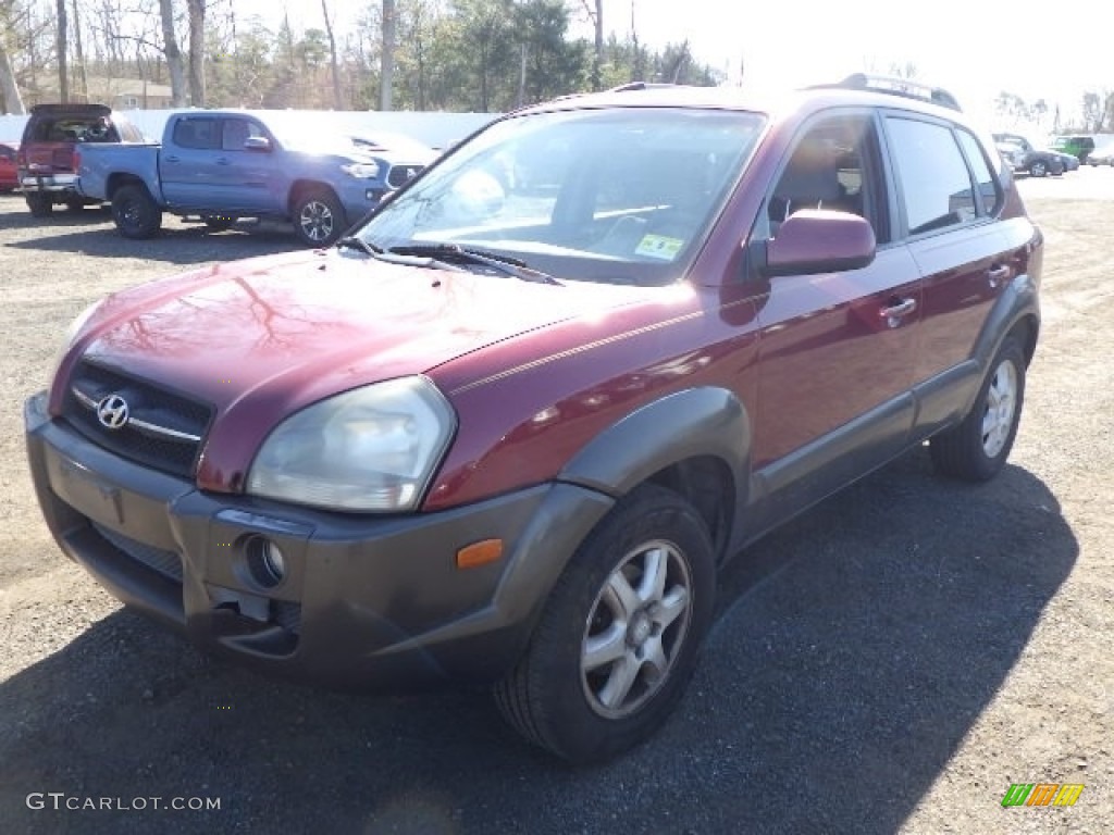 2005 Tucson GLS V6 - Mesa Red / Beige photo #1