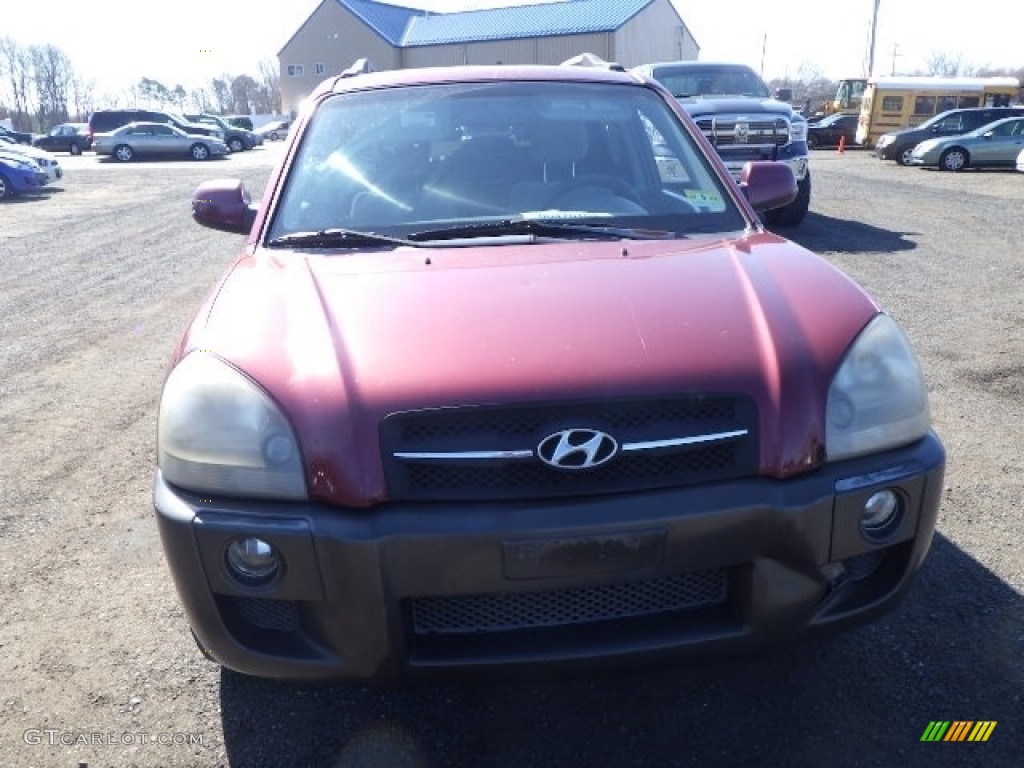 2005 Tucson GLS V6 - Mesa Red / Beige photo #2