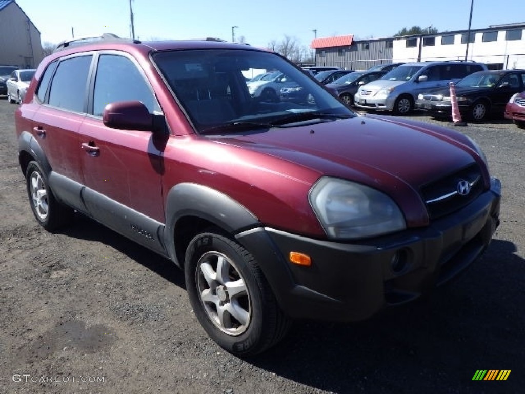 2005 Tucson GLS V6 - Mesa Red / Beige photo #3