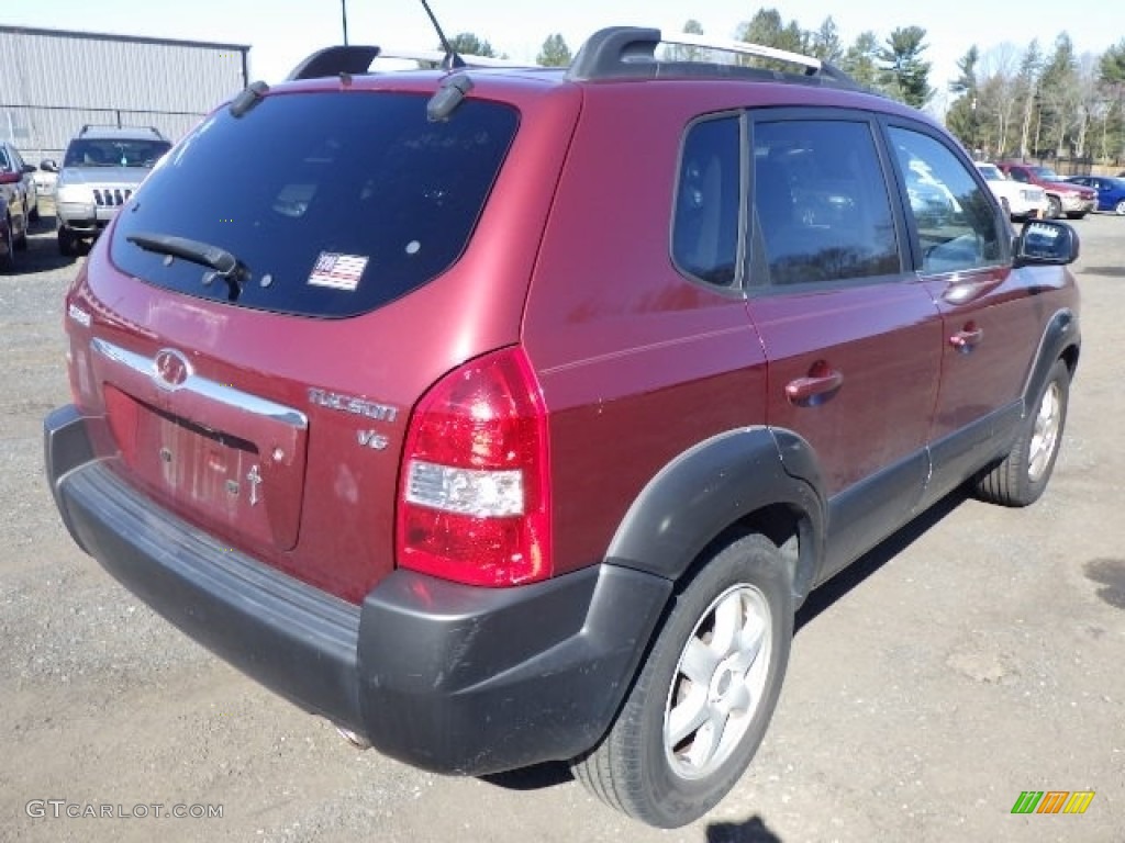 2005 Tucson GLS V6 - Mesa Red / Beige photo #4