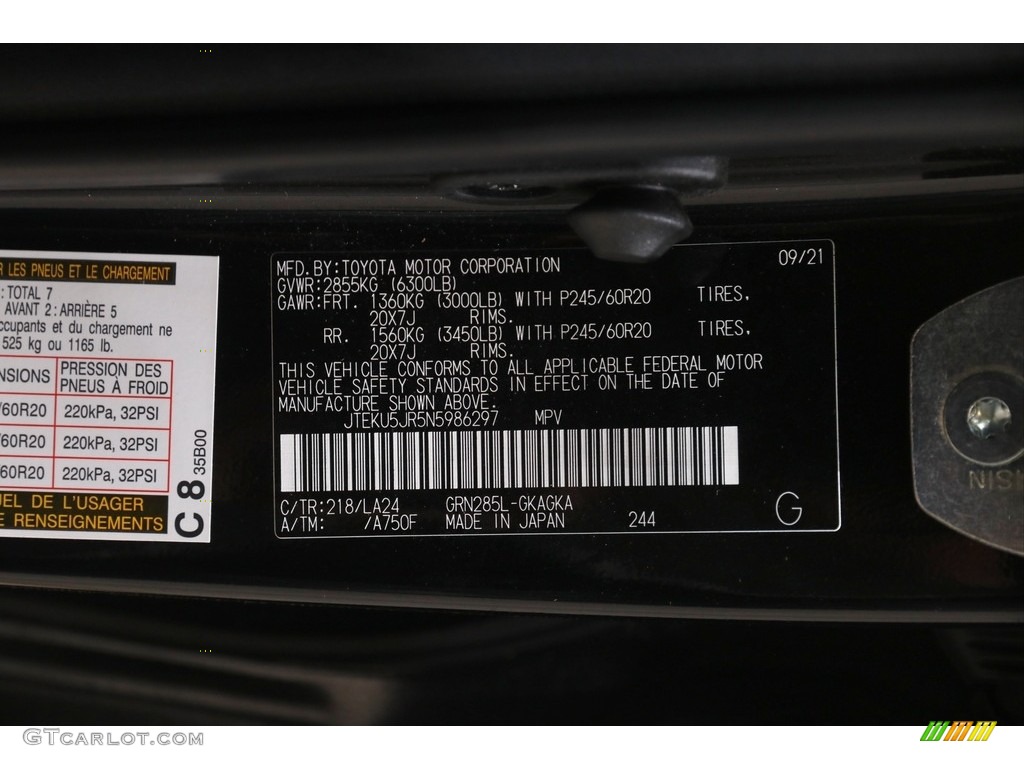 2022 4Runner Limited 4x4 - Midnight Black Metallic / Redwood photo #23
