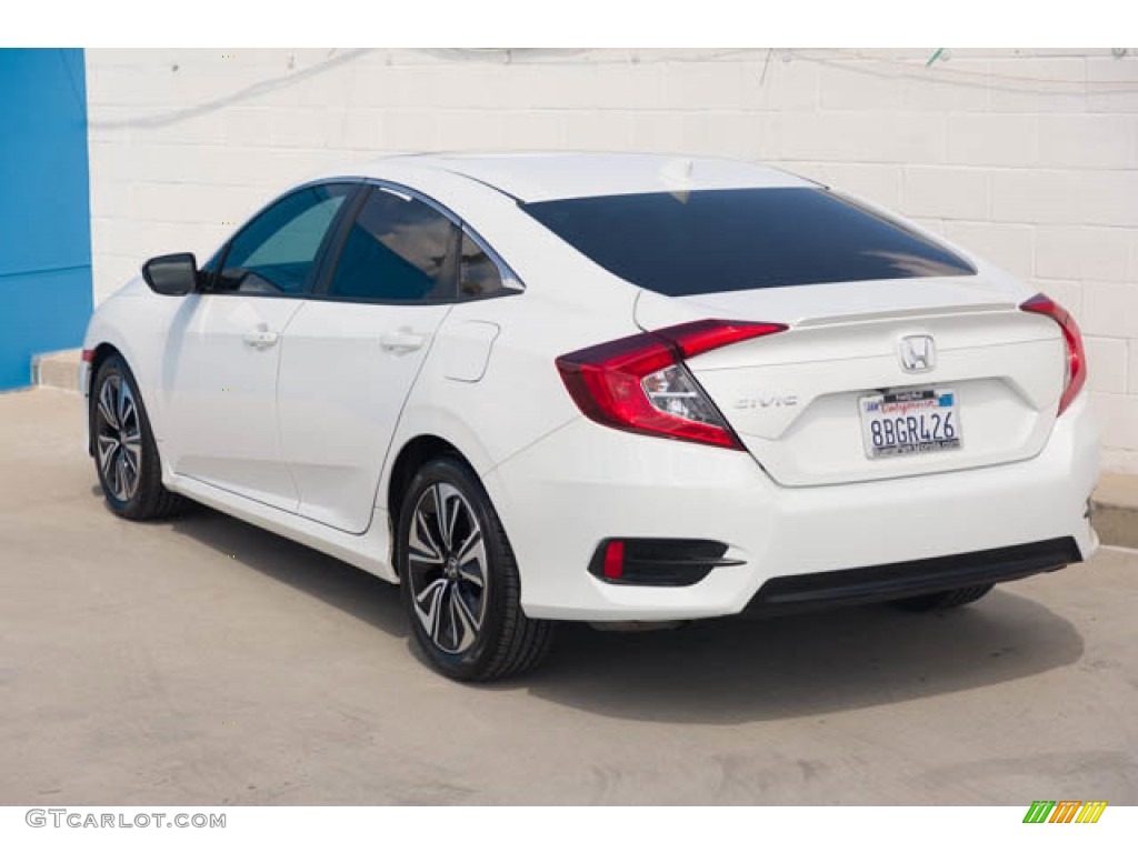 2018 Civic EX-T Sedan - White Orchid Pearl / Black photo #2