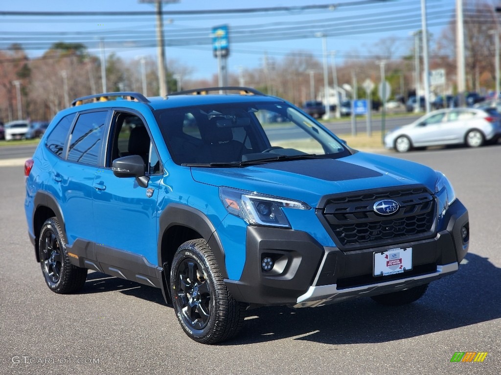 Geyser Blue 2022 Subaru Forester Wilderness Exterior Photo #145846594