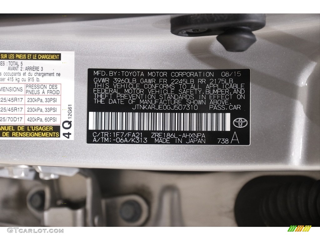 2016 iM Color Code 1F7 for Classic Silver Metallic Photo #145848146