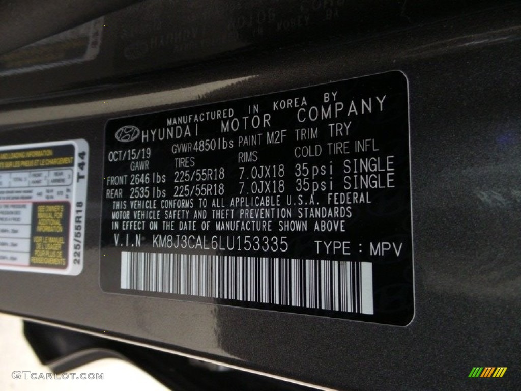 2020 Tucson Limited AWD - Magnetic Force Metallic / Black photo #27