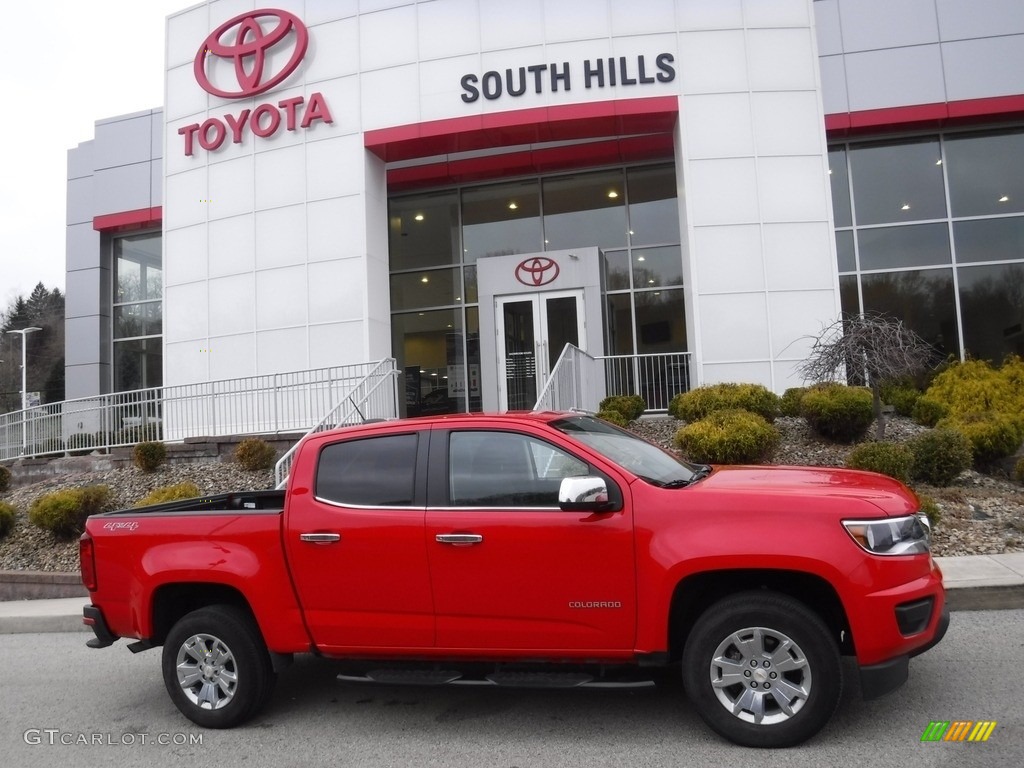 2019 Colorado LT Crew Cab 4x4 - Red Hot / Jet Black photo #2