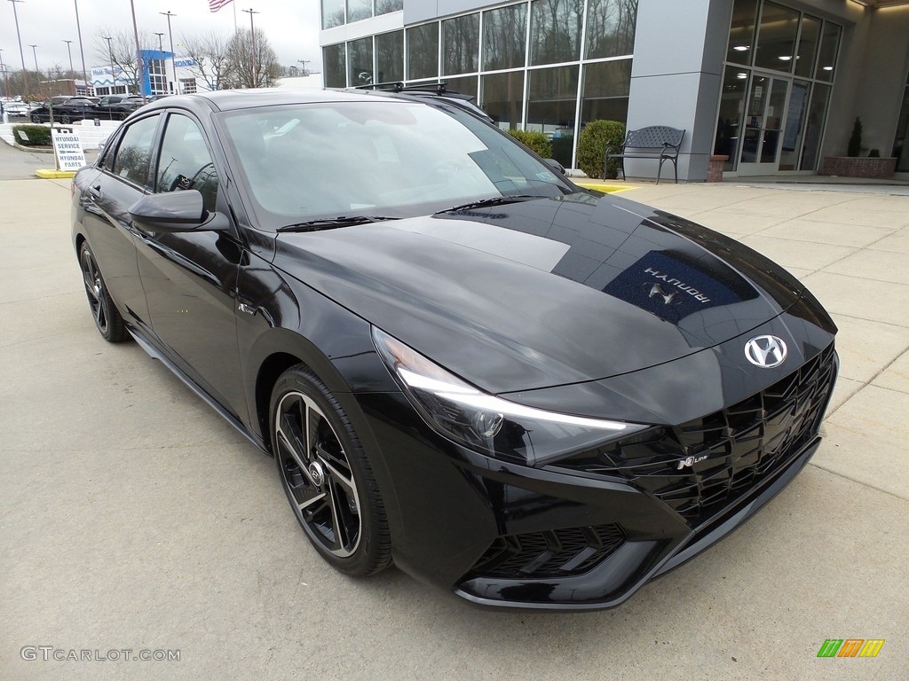 Onyx Black 2023 Hyundai Elantra N-Line Exterior Photo #145850105