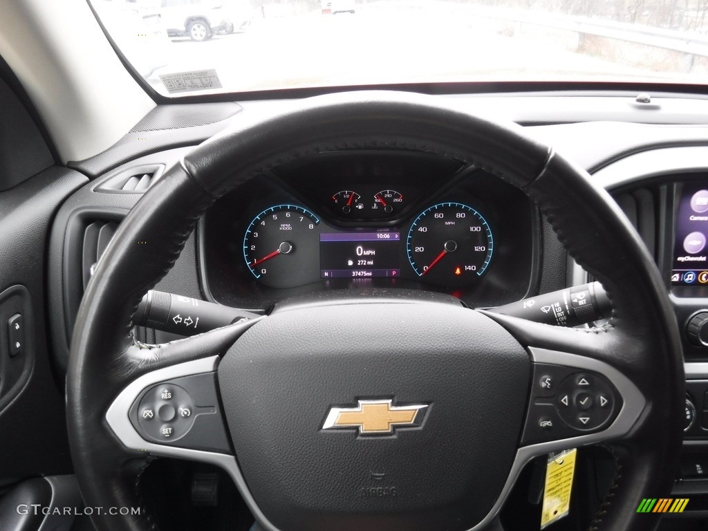 2019 Chevrolet Colorado LT Crew Cab 4x4 Jet Black Steering Wheel Photo #145850387