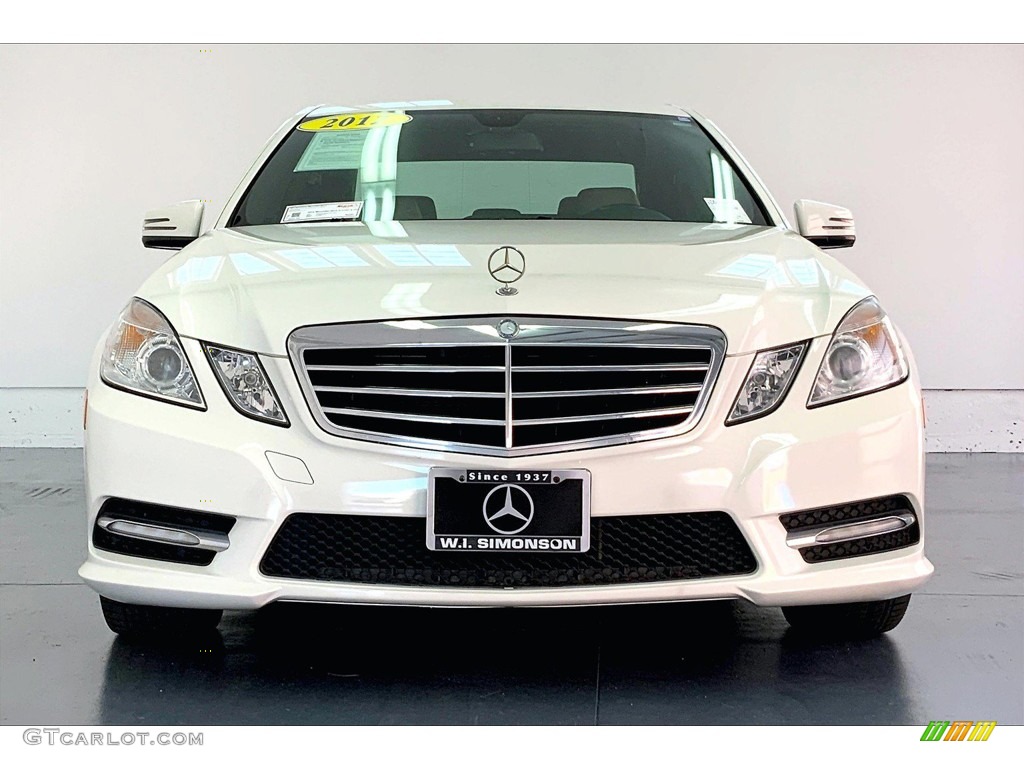 2012 E 350 Sedan - Arctic White / Natural Beige/Black photo #2