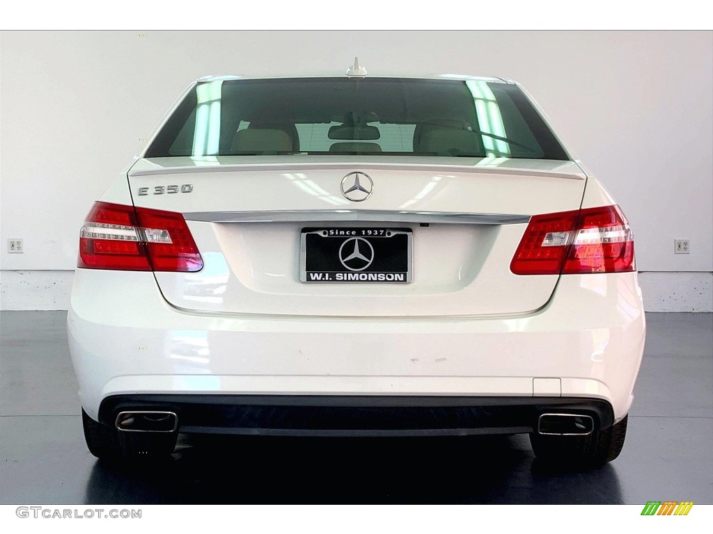 2012 E 350 Sedan - Arctic White / Natural Beige/Black photo #3