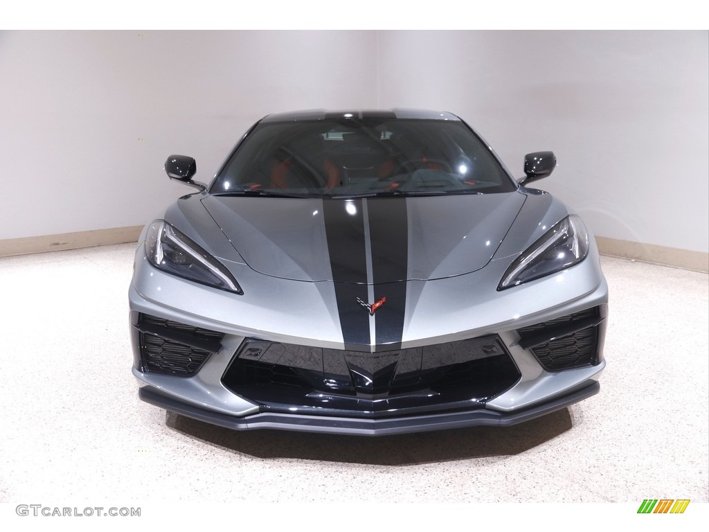 2022 Corvette Stingray Coupe - Hypersonic Gray Metallic / Adrenalin Red photo #2
