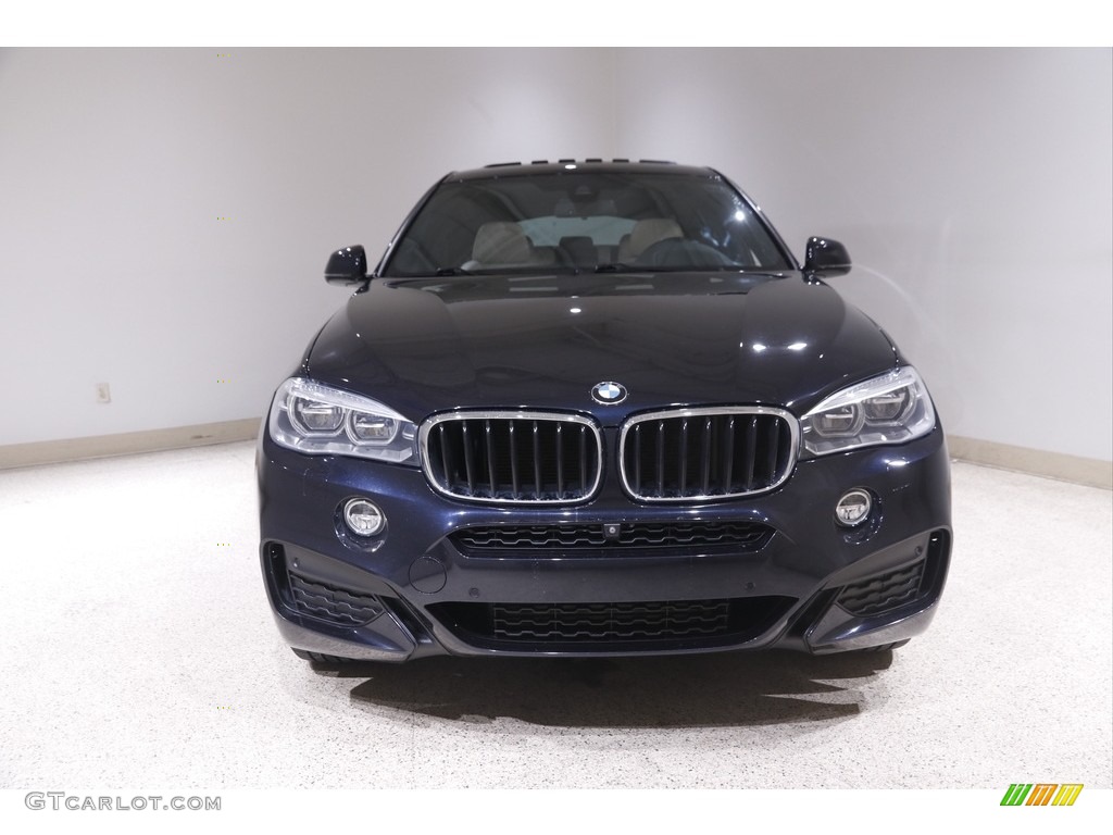 2017 X6 xDrive35i - Carbon Black Metallic / Ivory White/Black photo #2