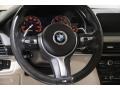 2017 BMW X6 Ivory White/Black Interior Steering Wheel Photo