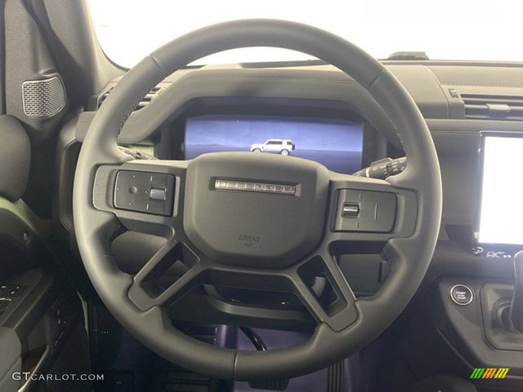 2023 Land Rover Defender 110 75th Limited Edition Ebony Steering Wheel Photo #145856768