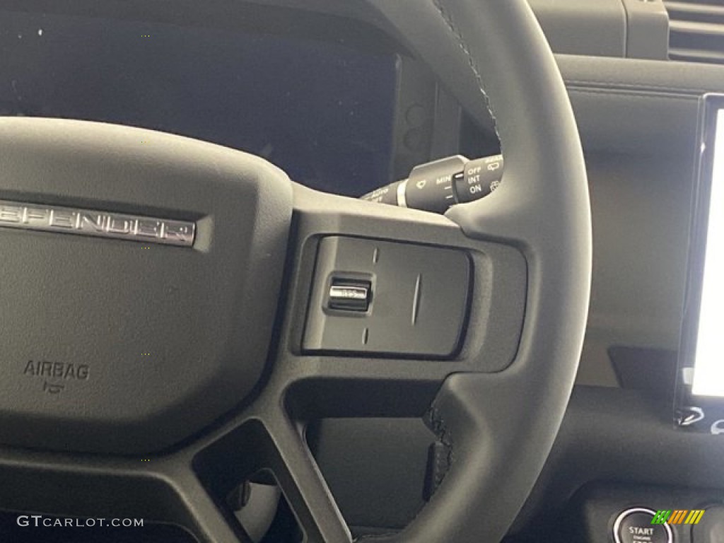 2023 Land Rover Defender 110 75th Limited Edition Ebony Steering Wheel Photo #145856791