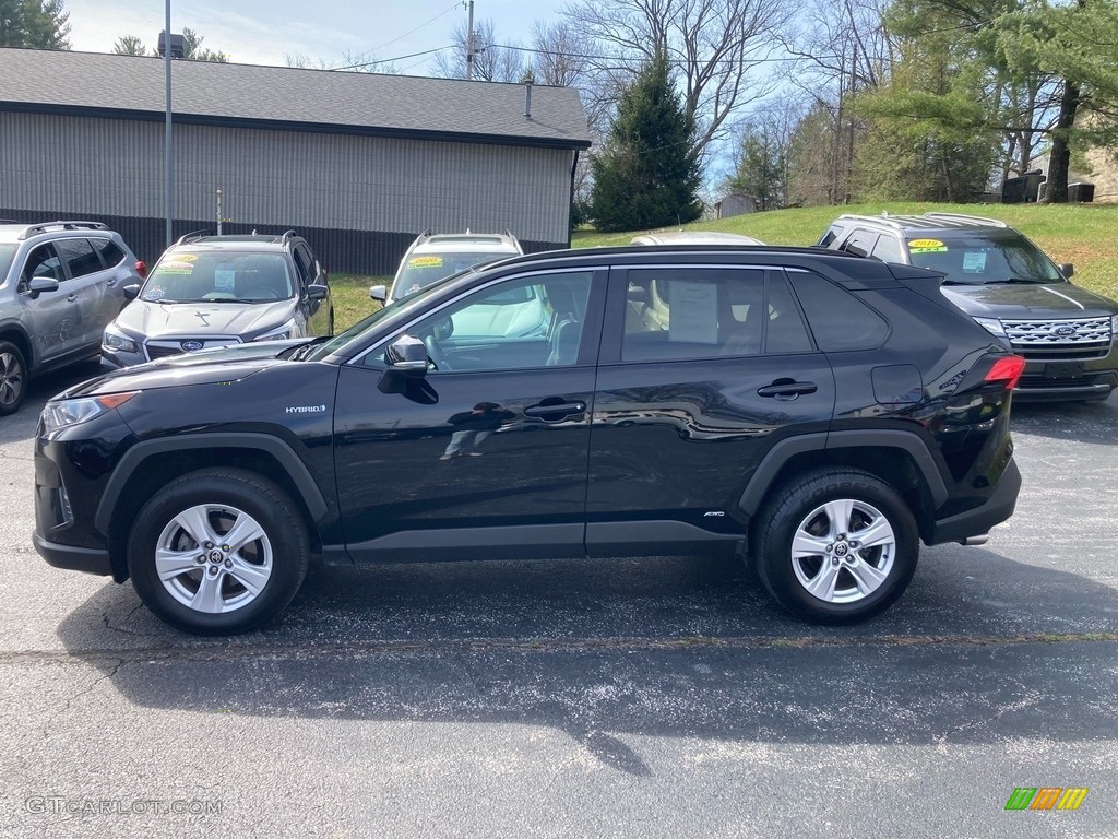 2021 RAV4 XLE AWD Hybrid - Midnight Black Metallic / Black photo #1