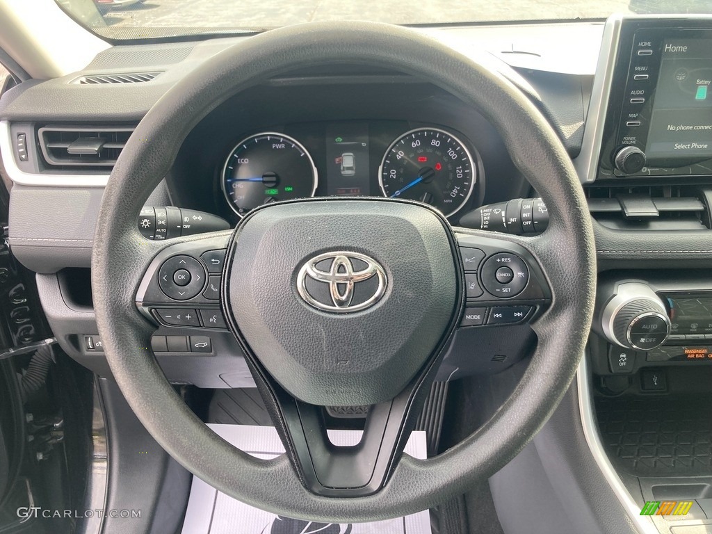 2021 RAV4 XLE AWD Hybrid - Midnight Black Metallic / Black photo #24