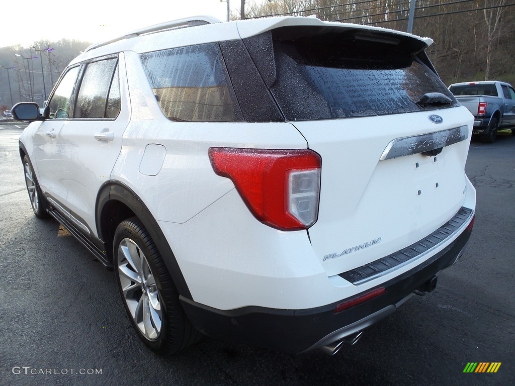 2021 Explorer Platinum 4WD - Star White Metallic Tri-Coat / Sandstone photo #5