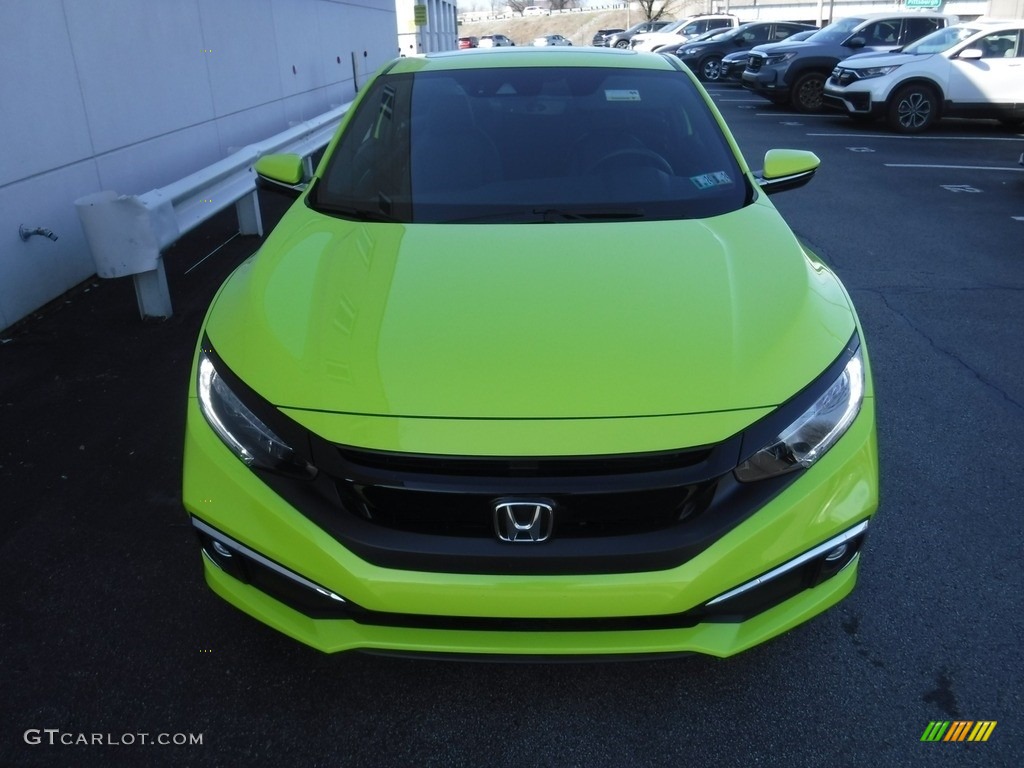 Tonic Yellow Pearl 2019 Honda Civic Touring Coupe Exterior Photo #145860625