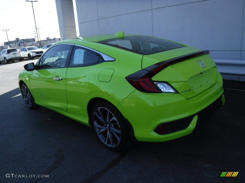 2019 Civic Touring Coupe - Tonic Yellow Pearl / Black photo #9