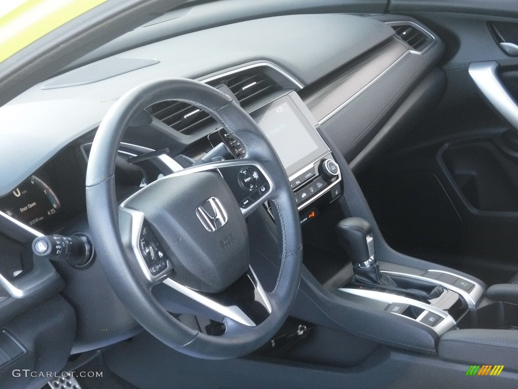 2019 Honda Civic Touring Coupe Black Dashboard Photo #145860772