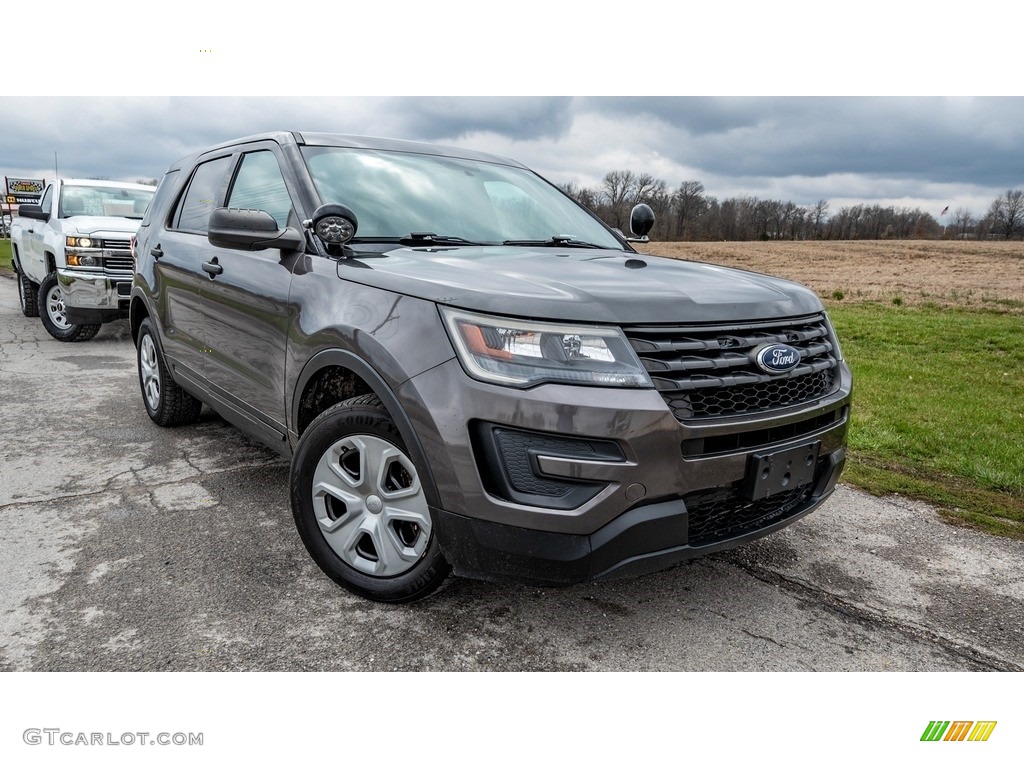 2017 Explorer Police Interceptor AWD - Medium Titanium Metallic / Ebony Black photo #1