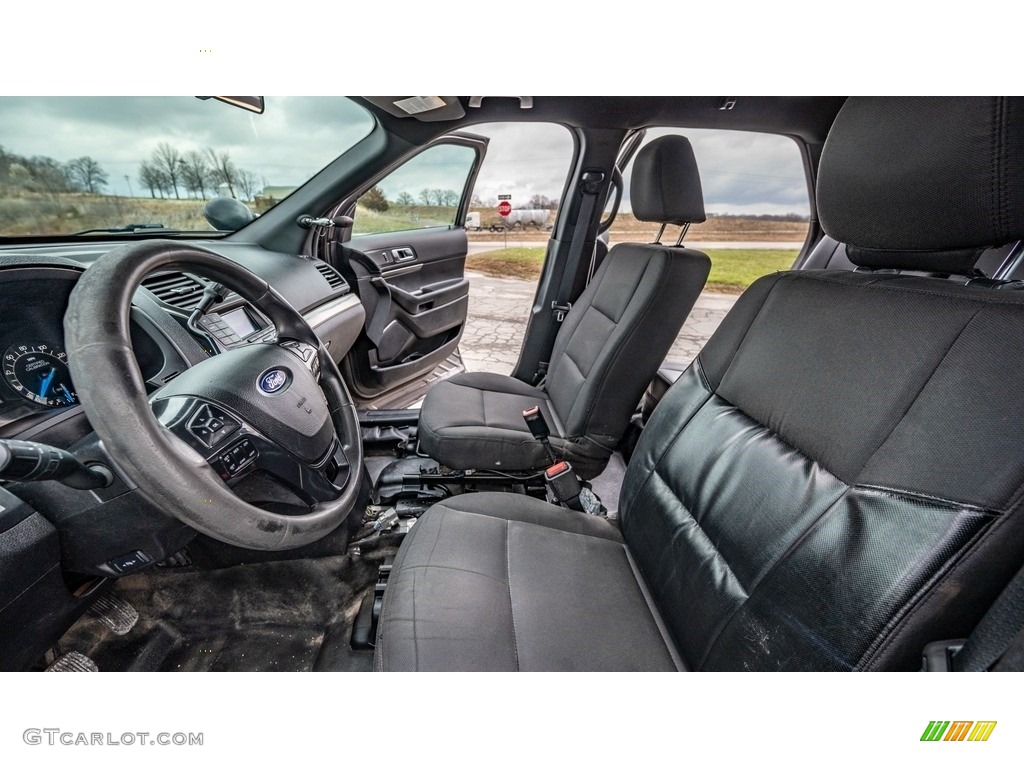 Ebony Black Interior 2017 Ford Explorer Police Interceptor AWD Photo #145861276