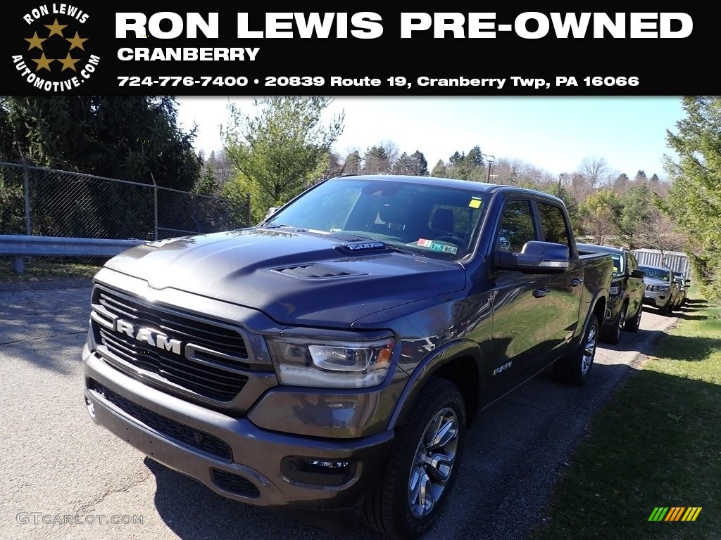 2021 1500 Laramie Crew Cab 4x4 - Granite Crystal Metallic / Black photo #1