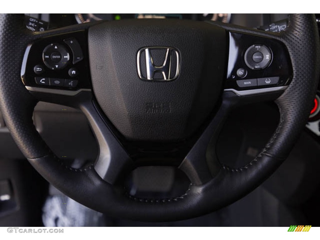 2022 Honda Passport Elite AWD Black Steering Wheel Photo #145861669