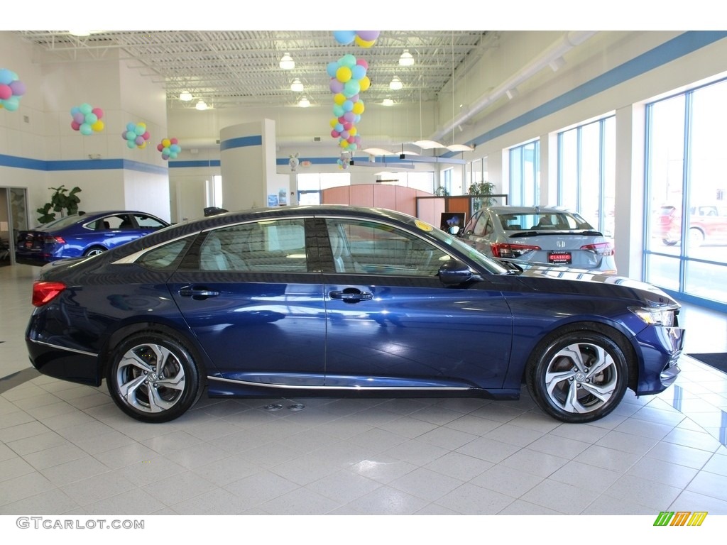 2018 Accord EX Sedan - Obsidian Blue Pearl / Gray photo #4