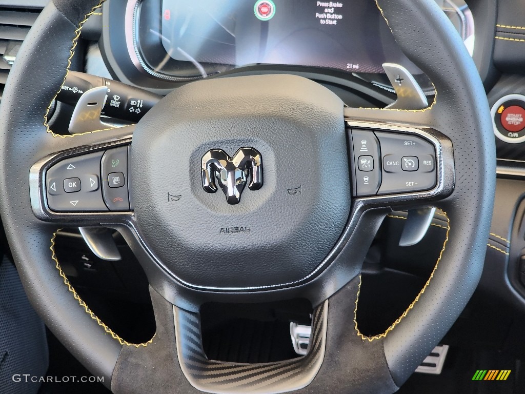 2023 Ram 1500 TRX Crew Cab 4x4 Black Steering Wheel Photo #145865305
