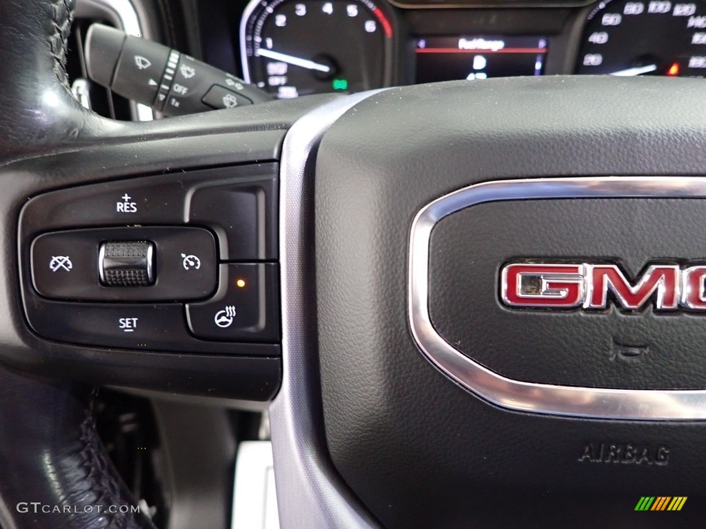 2020 GMC Sierra 1500 SLT Crew Cab 4WD Jet Black Steering Wheel Photo #145865620