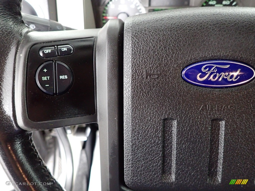 2009 Ford F350 Super Duty XLT SuperCab 4x4 Medium Stone Steering Wheel Photo #145865770
