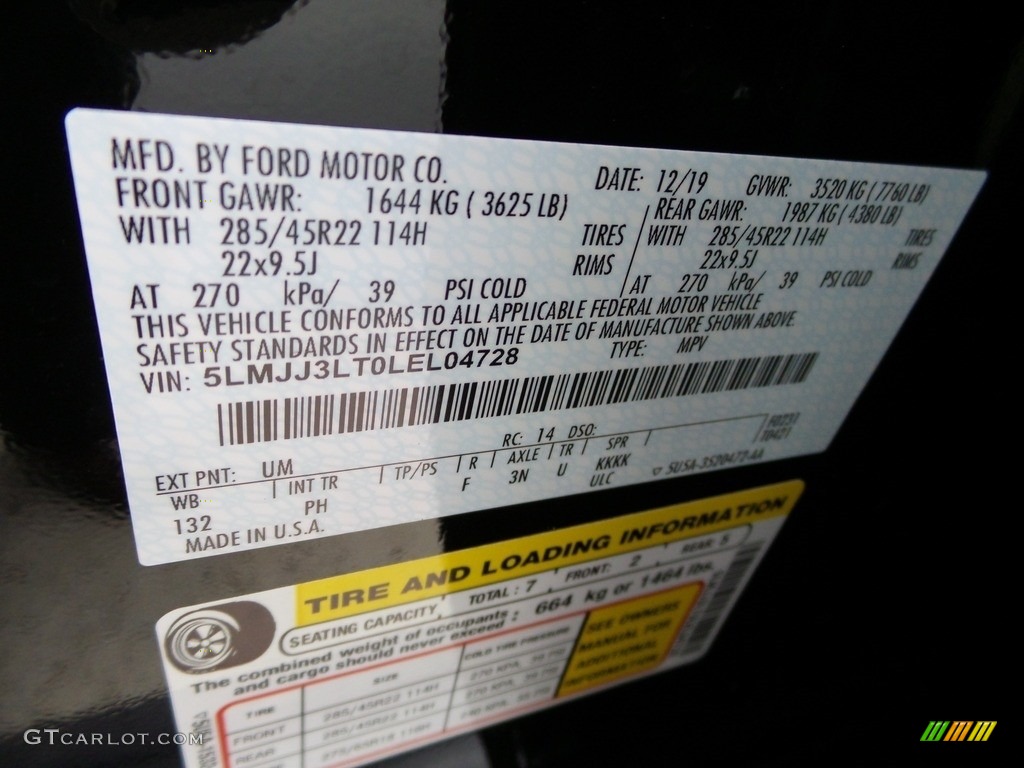 2020 Navigator Color Code UM for Infinite Black Photo #145866610