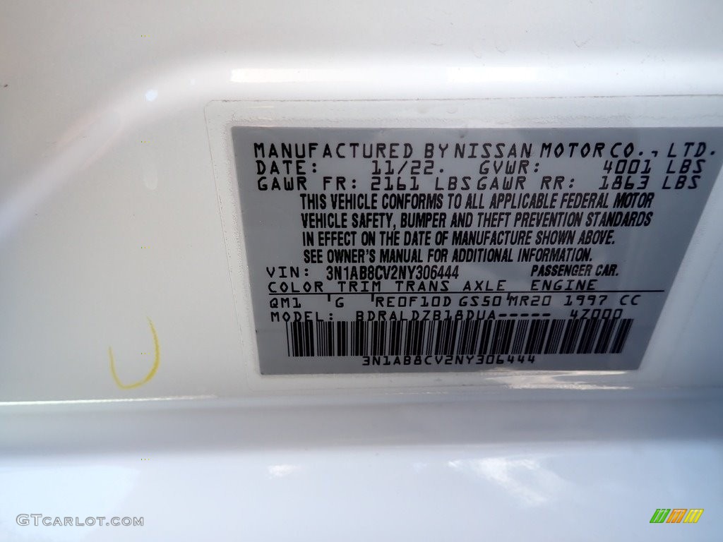 2022 Sentra SV - Fresh Powder / Charcoal photo #15