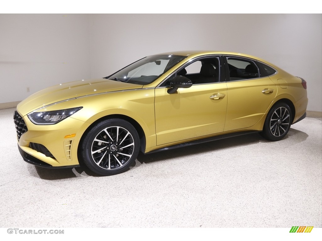 2020 Sonata SEL Plus - Glowing Yellow / Black photo #3