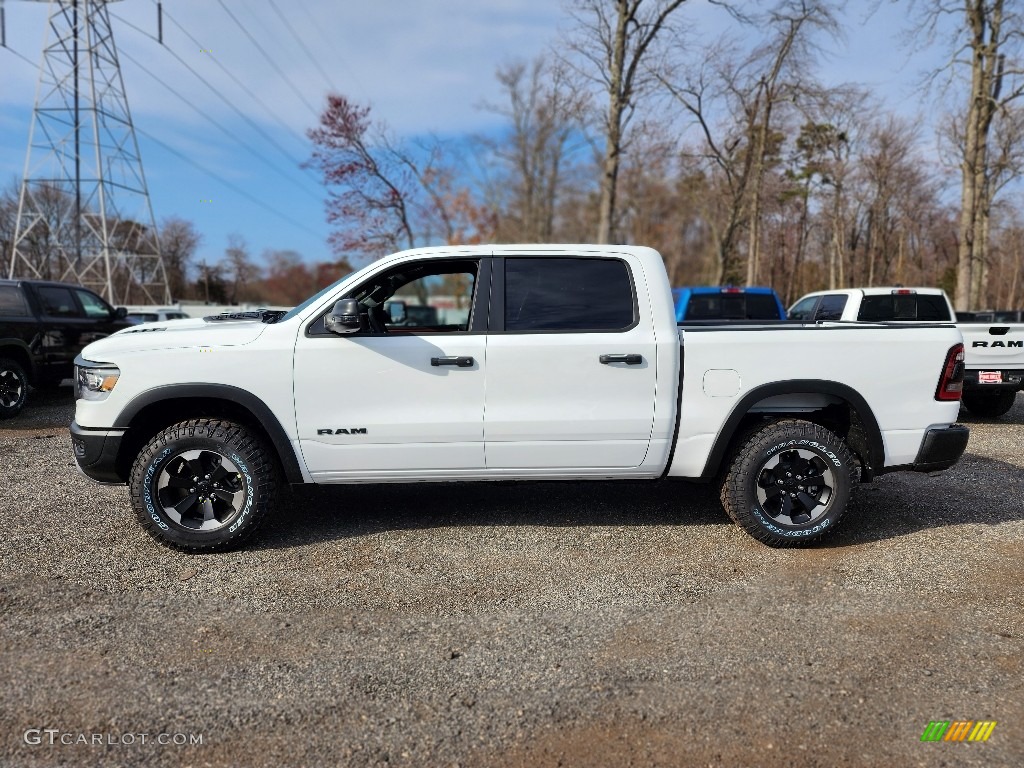 Bright White 2023 Ram 1500 Rebel Crew Cab 4x4 Exterior Photo #145870750