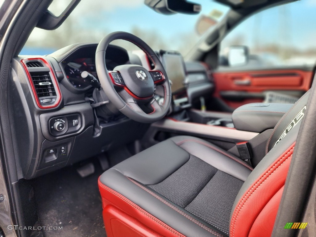 Red/Black Interior 2023 Ram 1500 Rebel Crew Cab 4x4 Photo #145871023