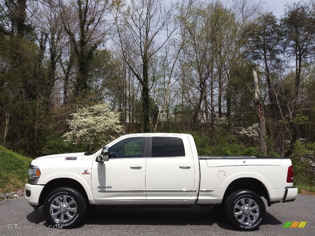 Pearl White 2023 Ram 2500 Limited Crew Cab 4x4 Exterior Photo #145873565