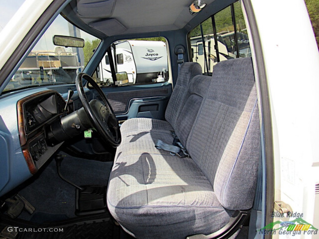 1988 F150 XLT Lariat Regular Cab 4x4 - Colonial White / Regatta Blue photo #10