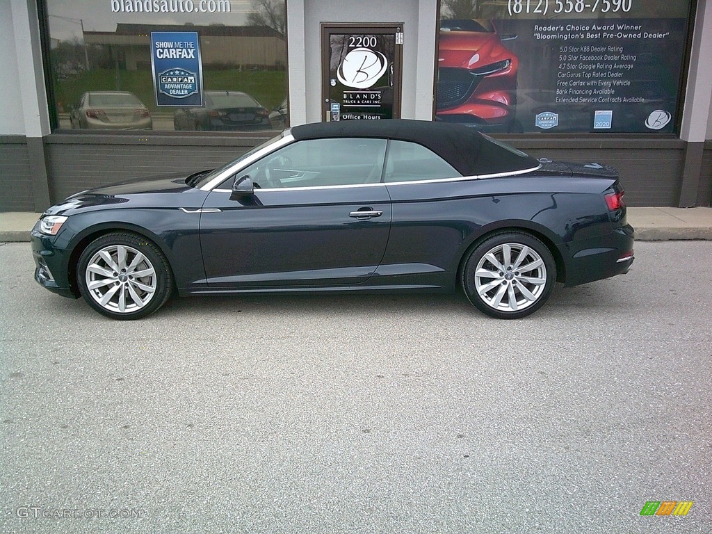 2018 A5 Premium quattro Cabriolet - Moonlight Blue Metallic / Rock Gray photo #1