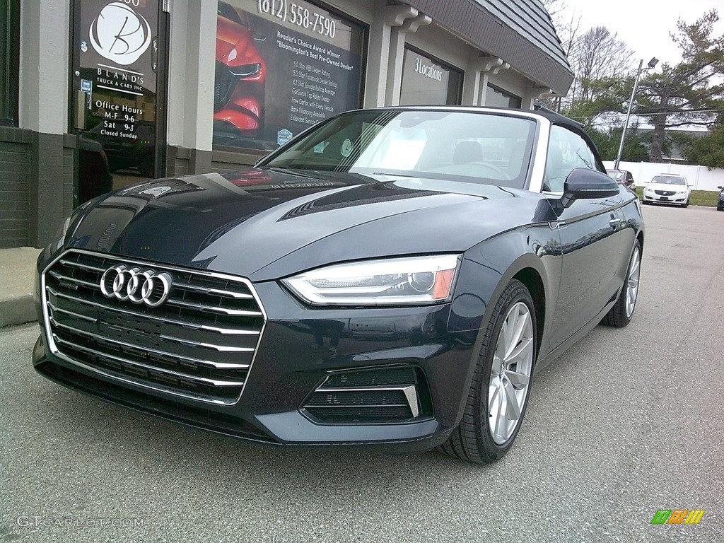 2018 A5 Premium quattro Cabriolet - Moonlight Blue Metallic / Rock Gray photo #2