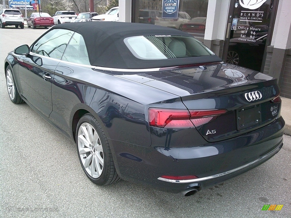 2018 A5 Premium quattro Cabriolet - Moonlight Blue Metallic / Rock Gray photo #5