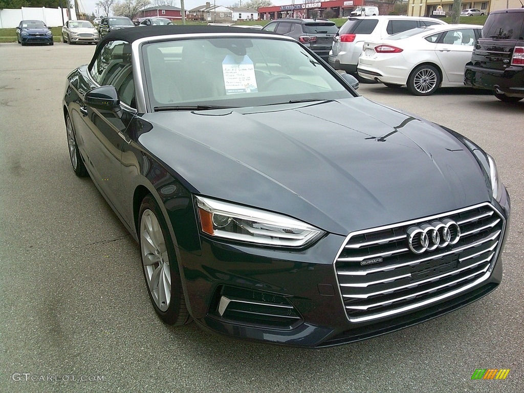 2018 A5 Premium quattro Cabriolet - Moonlight Blue Metallic / Rock Gray photo #9