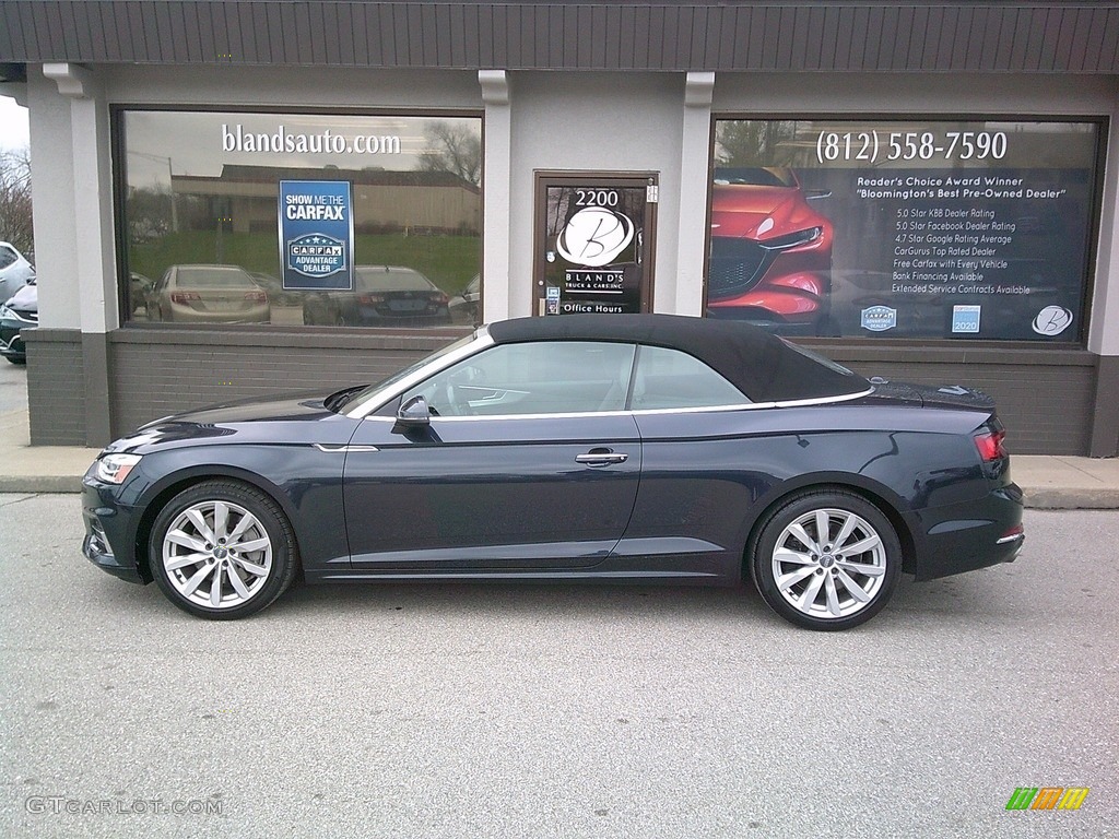 2018 A5 Premium quattro Cabriolet - Moonlight Blue Metallic / Rock Gray photo #28