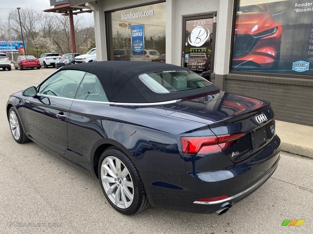 2018 A5 Premium quattro Cabriolet - Moonlight Blue Metallic / Rock Gray photo #52