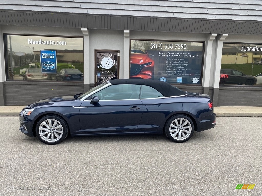 2018 A5 Premium quattro Cabriolet - Moonlight Blue Metallic / Rock Gray photo #55
